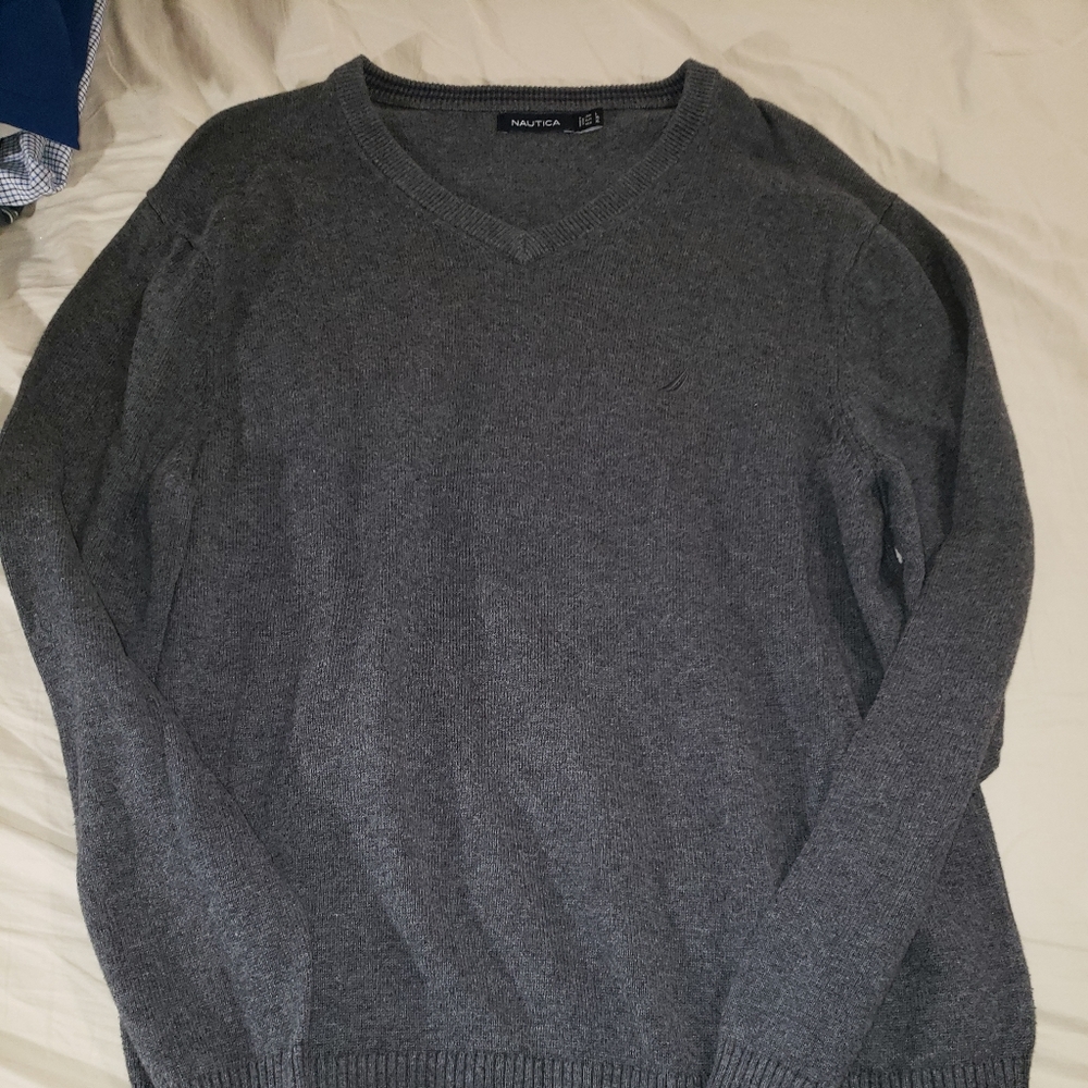 V neck sweater charcoal